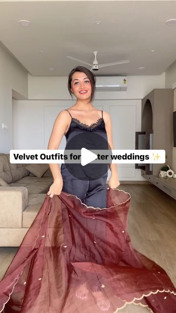 RIYA • 👗FASHION STYLIST • on Instagram: "VELVET OUTFITS Inspo For Winter Weddings! SHARE/SAVE for the wedding season! 

Outfit : @goldysnestt 
Bangles - @kaachvalaym 

#winterweddings #winterreels #winterfashion #velvetseason #velvetlove #indianréels #fashionreelscreator #reelsindia #reelsfashion #ootdreels #indianootd #weddingreels #weddingfashion #reeloftheday😍❤️ #ᴇxᴘʟᴏʀᴇʀᴇᴇʟs #reelstrendingaudio #explorepageًًً #indianweddingstyle #desireels #desiinfluencers #weddingootd #reelsfyp #grwmreels #whatiorderedvswhatigot #trendingaudios #bollywoodsongs #weddingseason #festivereels #reelspage #myntrafinds 

[velvet outfits, velvet fashion, velvet kurta sets, winter weddings, wedding season, fall fashion, winter reels, wedding reels, wedding ootd, velvet ootd, grwm reels, grwm ootd, what i or Indian Wedding Winter Outfit, Indian Winter Wedding Guest Outfit, Winter Indian Wedding Outfits, Winter Wedding Indian, Velvet Indian Outfits, Wedding Season Outfit, Indian Reels, Wedding Haul, Outfit Ideas Indian