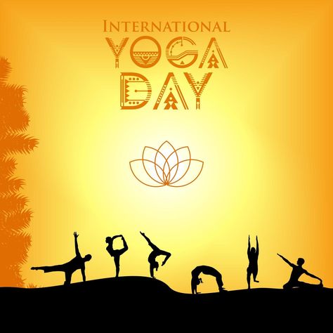 Download the International Yoga Day Poster with Silhouettes Posing 1213358 royalty-free Vector from Vecteezy for your project and explore over a million other vectors, icons and clipart graphics! Yoga Day Posters Drawing, Yoga Day Posters Ideas, International Yoga Day Poster, International Yoga Day Images, Yoga Day Posters, Posters Drawing, Yoga Poster Design, Yoga Posters, Yoga Painting