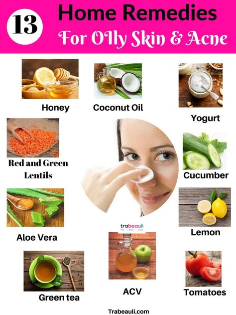 13 DIY Home Remedies For Oily Skin and Acne (Really Effective) – Best Beauty Lifestyle Blog How To Treat Acne For Oily Skin, Remedies For Oily Skin, Face Pack For Oily Skin Homemade, Home Remedy For Oily Skin, Oatmeal For Skin, How To Avoid Oily Skin, Honey For Acne, Control Oily Skin, Skin Care Home Remedies