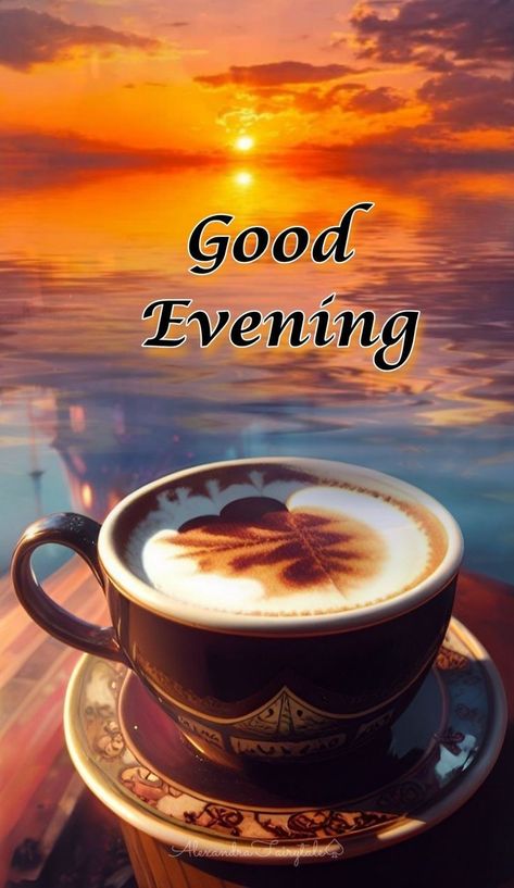 Good Evening Rainy Images, Good Evening Coffee, Evening Pics, Nice Stickers, Good Evening Photos, Good Morning Rainy Day, Evening Coffee, Evening Wishes, Good Morning Monday Images