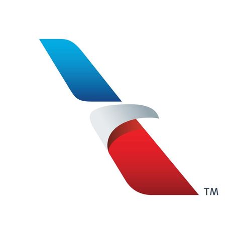 This image uses blue and red to create a comlementary colour relationship. This allows the image to highlight two different sections of the logo. Airlines Logo, Cheapest Flights, Massimo Vignelli, Airline Logo, Airline Tickets, American Airlines, Cheap Flights, Travel Information, Corporate Identity