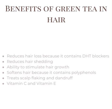 A U D I on Instagram: “Green Tea has so many benefits for our natural hair. I like to warm up 8 ounces of water for one minute. Then I soak the green tea bag in…” Tea For Hair, Green Tea Hair Growth, Green Tea Hair, Green Tea For Hair, Green Tea Bags, Green Tea Benefits, Soften Hair, Hair Shedding, Stimulate Hair Growth