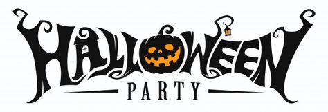 Halloween party lettering Premium Vector | Premium Vector #Freepik #vector #party #halloween #cartoon #autumn Hallowen Party, Text Banner, Halloween Logo, Halloween Text, Invitation Halloween, Halloween Letters, Halloween Graphics, Halloween Vector, Halloween Fonts