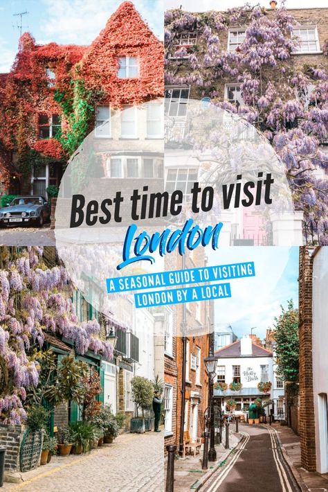 When is the best time to visit London? This post is filled with the best time when to visit London for every season. With great London travel tips on the best things to do in London for each season. From where to see the best fall foliage to wisteria hunting it has all the best London bucket lists sites you’ll want to see to make your trip to London great. #Londontravel London In October, Visiting London, London Itinerary, Travel Wishes, Travel Guide London, Trip To London, London Attractions, United Kingdom Travel, Destination Ideas