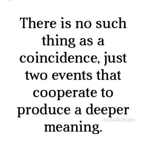 No such thing as a coincidence There Are No Coincidences, No Coincidences, Escape Reality, Deep Meaning, Im Crazy, Favorite Quotes, Quotes To Live By, A Girl, Meant To Be