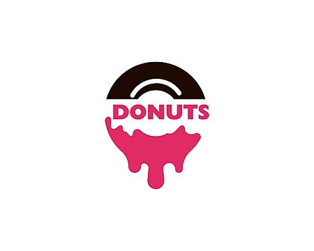 Logo Donat Design, Donuts Logo Design, Logo Donat, Donuts Logo, Logo Dessert, Bolo Panda, Donut Logo, Donut Vector, Food Branding