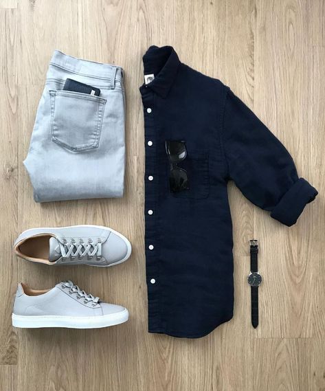 Jeans Combination Men, Men Fall Outfits Casual, Mens Outfits Dressy, Jeans Combination, Men Fall Outfits, Capsule Wardrobe Men, Outfit Grid Men, Fall Outfits Casual, Grid Ideas