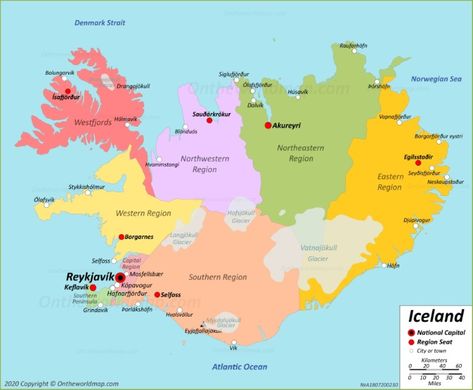 Map of Iceland Map Of Iceland, North Atlantic Ocean, Iceland Map, World Atlas, Physical Map, Plate Tectonics, Ingredients List, Country Maps, Arctic Circle