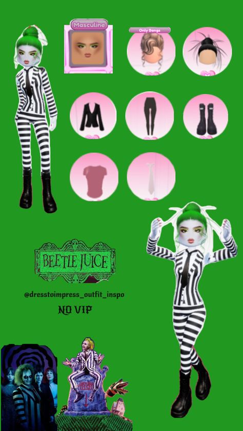 Beetle juice DTI outfit - NO VIP Beetle Juice, Game Dresses, Halloween Dress, Beetlejuice, Halloween Outfits, Dress To Impress, Nice Dresses, Juice, Halloween