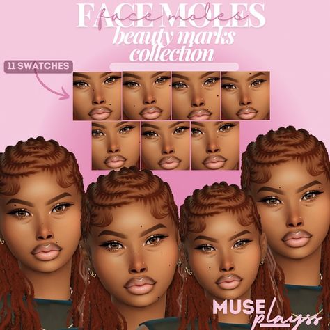 Face Moles[Beauty Marks Collection]♡ | Patreon Sims Beauty Marks, Sims 4 Cc Female Nose Piercing, Beauty Marks Sims 4 Cc, Sims 4 Acne Mod, Sims 4 Urban Skin Details, Sims4 Eye Color, Face Moles Beauty Marks, Free Black Sims 4 Cc, Sims 4 Cc Moles