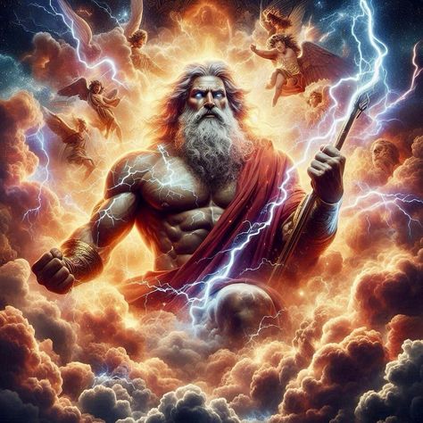 Behold the mighty Zeus, ruler of the heavens and wielder of lightning, in all his divine glory. 🌩️⚡️ #GreekMythology brought to life through the power of AI art. Witness the epic blend of ancient legend and modern technology.” #Zeus #GreekGods #Mythology #AIArt #DigitalArt #EpicArt #DivinePower #Lightning #ArtisticExpression #AncientLegends #GodOfThunder #CreativeArt #FantasyArt #MythicalCreatures #InstaArt Cinderella Blue Dress, Olympus Slot, Zeus Lightning, Cinderella Blue, Female Character Concept, Luxury Lifestyle Dreams, Back Tattoos, The Heavens, Female Character