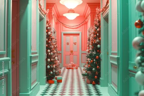 Wes Anderson Christmas Decor, Wes Anderson Aesthetic Decor, Wes Anderson Christmas, Wes Anderson Decor, West Anderson, Anderson Aesthetic, Fashion Santa, Wes Anderson Aesthetic, Wes Anderson Style