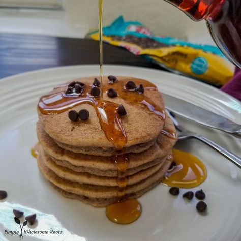 Pancakes (Paleo, AIP) - Simply Wholesome Roots Aip Pancakes, Easy Comfort Food Dinners, Pancake Shapes, Best Pancake Recipe, Aip Desserts, Carob Chips, Chocolate Chip Pancakes, Pancakes Ingredients, Aip Diet