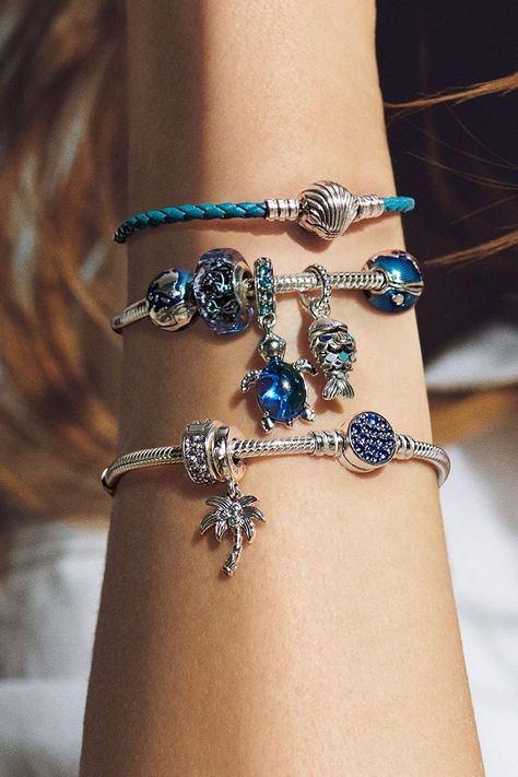 Pandora Beach, Pandora Design, Pandora Bracelet Charms Ideas, Pandora Bracelet Designs, Pandora Inspiration, Pandora Jewelry Charms, Bracelets Collection, Pandora Style, Pandora Bracelet Charms