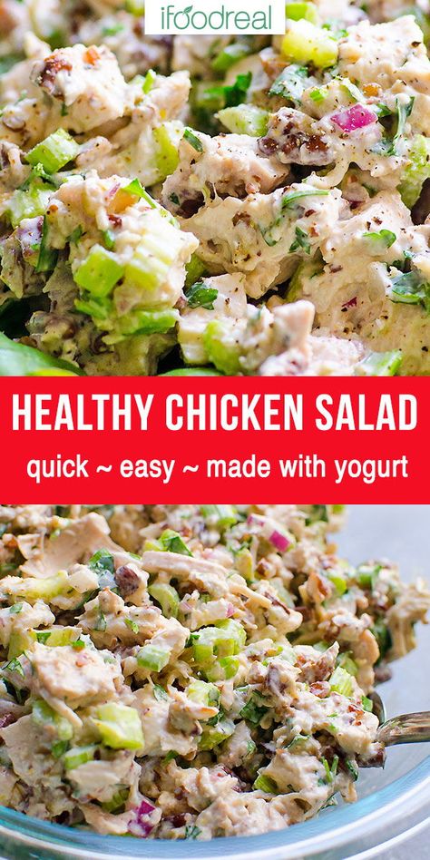 Healthy Family Recipes, Healthy Chicken Salad Recipe, Healthy Chicken Salad, Chicken Salad Recipe, Low Sodium Recipes, Healthy Family Meals, Diet Foods, Healthy Family, Easy Lunch