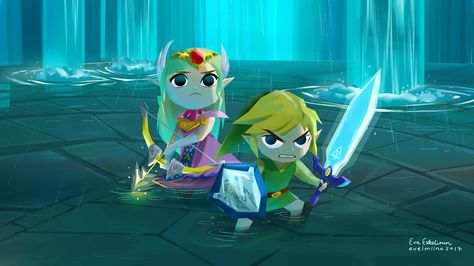 Windwaker Link, Toon Link, The Wind Waker, Hyrule Warriors, Final Battle, Legends Of Zelda, Wind Waker, Nintendo Art, Link Zelda