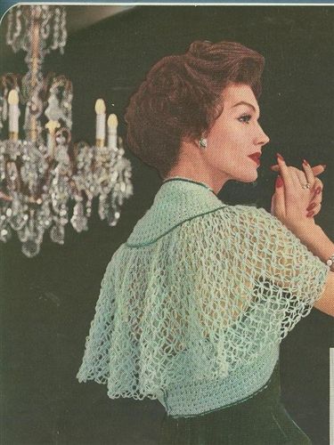 Bolero Haken, Cape Au Crochet, Crochet Cape Pattern, Bolero Crochet, Crochet Cape, Cape Pattern, Vintage Crochet Patterns, Crochet Bolero, Vintage Crochet Pattern