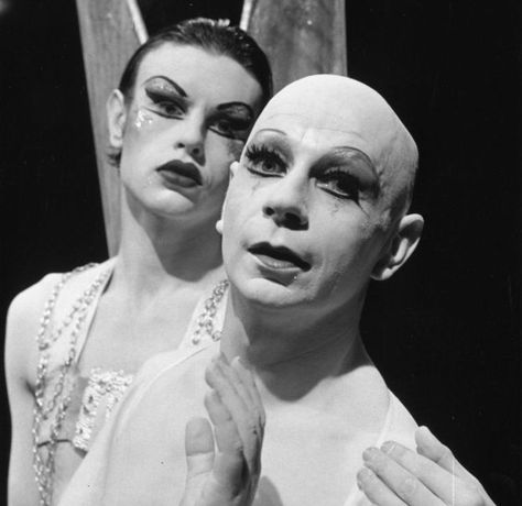 Gone to another dance 25.08.2018 Lindsay Kemp, right, with David Haughton in July 1975 Lindsay Kemp, Spider Dance, August Strindberg, Theatre Inspiration, Edinburgh Festival, Kate Bush, Samuel Beckett, Dance Theater, Black White Photos