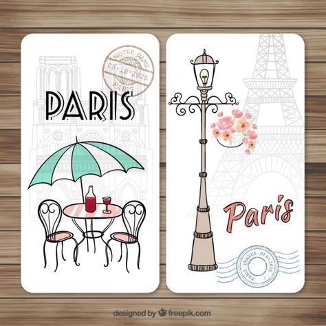 Paris Cards, Study Cards, Diy Travel Journal, Bullet Journal Cover Ideas, Paris Birthday, Hand Made Greeting Cards, Paris Images, Bullet Journal Themes, Bullet Journal Art