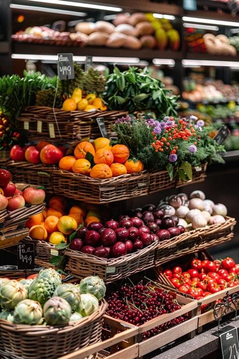 Fresh Produce Display Ideas for Markets Produce Market Ideas, Produce Department Ideas, Fresh Produce Display, Fresh Produce Market, Produce Displays, Produce Market, Farmer Market, Vegetable Shop, Organic Market