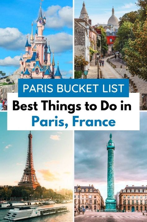 Discover the ultimate Paris bucket list with our Paris travel guide! Explore the best things to do in Paris France, from iconic attractions to hidden gems. This guide is packed with must-do activities and places to visit for an unforgettable Paris itinerary. Whether you're looking for what to do on your first visit or adding to your list of favorites, our Paris travel tips will help you make the most of your trip. Start planning your Paris adventure today! Things To Do In France Bucket Lists, Traveling To Paris Tips, Things To Do In Paris France, Paris To Do, Paris Adventure, Paris Bucket List, Paris Things To Do, Seine River Cruise, Visiting Paris