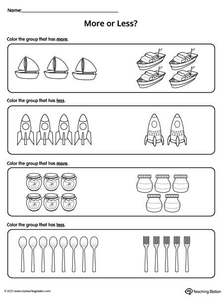 Preschool Math Curriculum, Activity Preschool, Word Family Worksheets, Kindergarten Worksheets Printable, Printable Preschool Worksheets, Teaching The Alphabet, Phonics Worksheets, More And Less, Math Curriculum