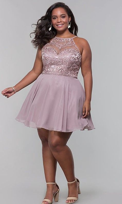 Plus Size Homecoming Dresses, Lace Black Dress, Dresses Curvy, Short Curvy, Purple Homecoming Dress, Chiffon Party Dress, Big Size Dress, Simply Dress, Garden Party Dresses