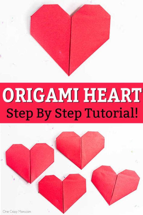 How Do You Make A Heart Out Of Paper, Heart Shaped Origami, Easy Origami Heart Tutorial, Paper Craft Heart, Simple Origami Heart, Sticky Note Origami Heart, Heart Out Of Sticky Notes, Origami Hearts Easy, How To Fold A Paper Heart