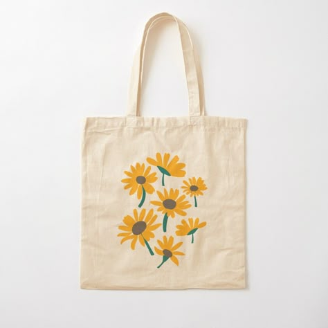 Get my art printed on awesome products. Support me at Redbubble #RBandME: https://www.redbubble.com/i/tote-bag/Yellow-Stem-Daisy-Floral-by-StudioPosies/48471290.P1QBH?asc=u Golf Le Fleur Flower, Diy Tote Bag Design, Painted Canvas Bags, Handpainted Tote Bags, Canvas Bag Diy, Totes Ideas, Sacs Tote Bags, Canvas Bag Design, Diy Tote