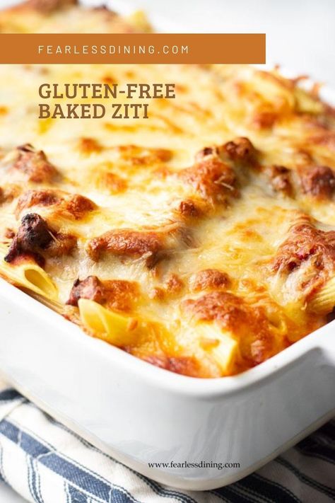 Gluten Free Ziti, Gluten Free Pasta Casserole, Gluten Free Baked Ziti, Gluten Free Pasta Bake, Baked Ziti Casserole, Ziti Casserole, Gluten Free Casserole Recipes, Gluten Free Pasta Dishes, Dinner Gluten Free