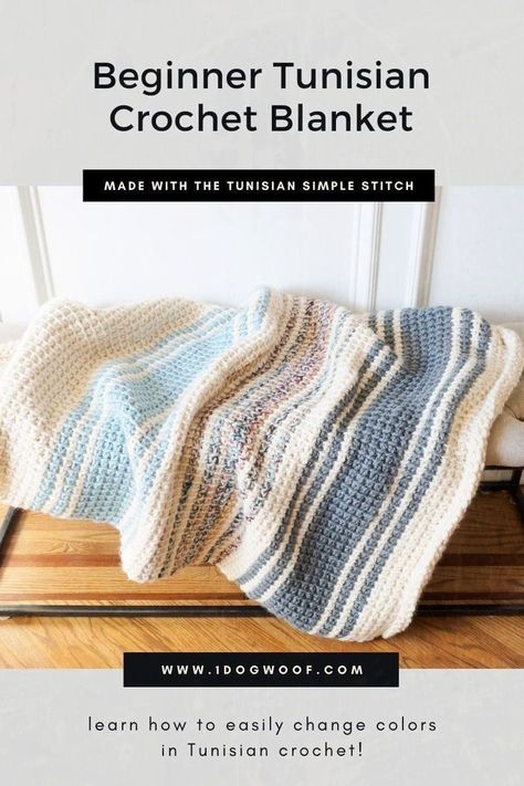 Tunisian Projects, Art Caddy, Crochet Throws, Tunisian Crochet Blanket, Chunky Crochet Blanket Pattern, Crochet Tunisian, Tunisian Crochet Pattern, Crochet Pattern Instructions, Tunisian Crochet Hook