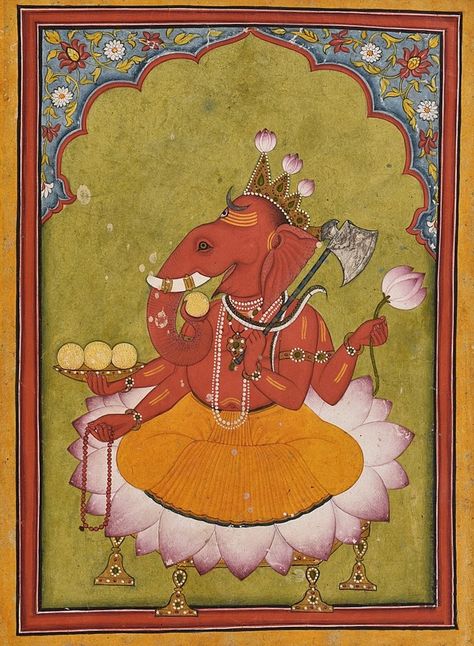 18th Century Paintings, Hindu Culture, Recipes Indian, Hindu Mythology, God Shiva, Life Decisions, Indian Folk Art, Elephant Head, Indian Paintings