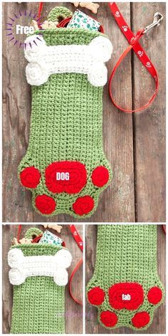 Untitled Crochet Dog Paw, Crochet Patterns Animal, Paw Stocking, Crocheted Dog, Holiday Crochet Patterns, Crochet Christmas Stocking Pattern, Christmas Crochet Patterns Free, Christmas Stocking Ornament, Crochet Stocking