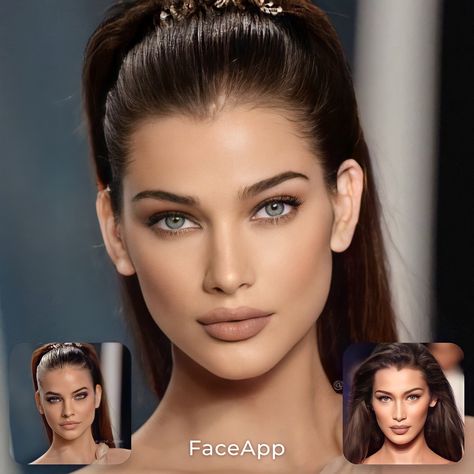 Faceapp Celebrities, Face Mashups, Ad Ideas, Characters Inspiration, Female Faces, Reference Pics, Celebrity Faces, Nice Pictures, Barbara Palvin