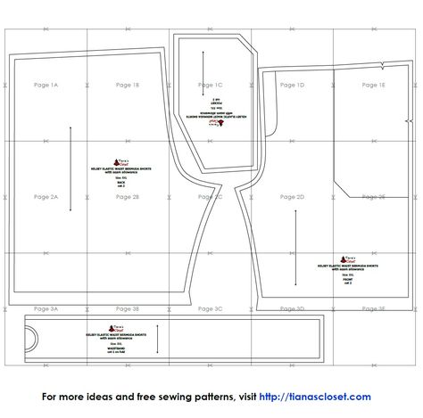 Baggy Jorts Sewing Pattern, Elastic Waist Shorts Pattern Free, Sewing Shorts Pattern, Shorts Sewing Pattern Free, Bermuda Shorts Pattern, Free Shorts Sewing Pattern, Elastic Waist Shorts Pattern, Shorts Free Pattern, How To Sew Pants