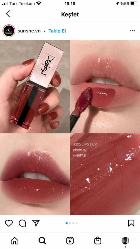 Korean Lip Gloss, Lip Lab, Aesthetic Lipstick, Mekap Mata, Makeup Accesories, Lip Makeup Tutorial, Swag Makeup, Lip Cosmetics, Pinterest Makeup