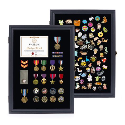 Pin Collection Displays, Display Board Design, Medal Display Case, Army Medals, Ribbon Award, Patches Display, Military Shadow Box, Ribbon Display, Pin Display