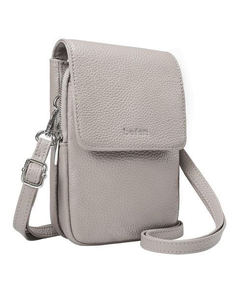 PRICES MAY VARY. befen Cell Phone Crossbody Bag: Made with soft and supple real leather, this Befen purse offers both the functionality of a crossbody bag that keeps your essentials well organized, and a RFID wallet providing added security against digital pickpocketing Genuine Leather Phone Purse: Crafted to withstand the rigors of daily use, this cross body bag is made with full grain leather that's soft and supple to the touch and metal hardware, ensuring the bag remains resilient and beautif Casual Cheap Portable Phone Bag, Gray Crossbody Bag With Cell Phone Pocket, Eco-friendly Shoulder Bag With Cell Phone Pocket For Everyday, Cheap Crossbody Phone Bag For On-the-go, Daily Use Crossbody Phone Bag With Anti-theft Pocket, Crossbody Phone Purse, Rfid Technology, Cell Phone Purse, Rfid Blocking Wallet