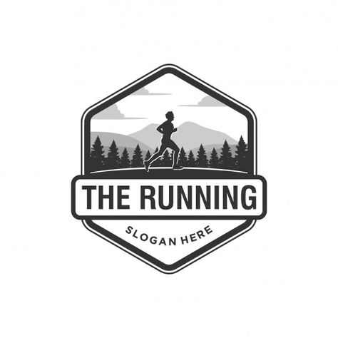 The running logo Premium Vector | Premium Vector #Freepik #vector #logo #pattern #poster #people Running Logo, 3d Art Projects, Running Photography, Football Shirt Designs, Mountain Running, Bike Tattoos, Logo Design Set, Logo Design Collection, Pattern Poster