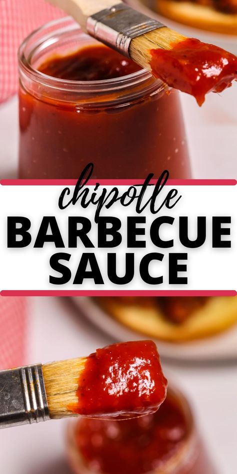 Chipotle BBQ Sauce is the perfect balance of spicy and sweet. This easy barbecue sauce comes together quickly and adds so much flavor. Easy Barbecue Sauce, Chipotle Bbq Sauce Recipe, Barbeque Sauces, Pepper Bbq Sauce, Healthy Sauce Recipes, Chipotle Bbq Sauce, Barbecue Sauces, Bbq Sauce Ingredients, Homemade Bbq Sauce