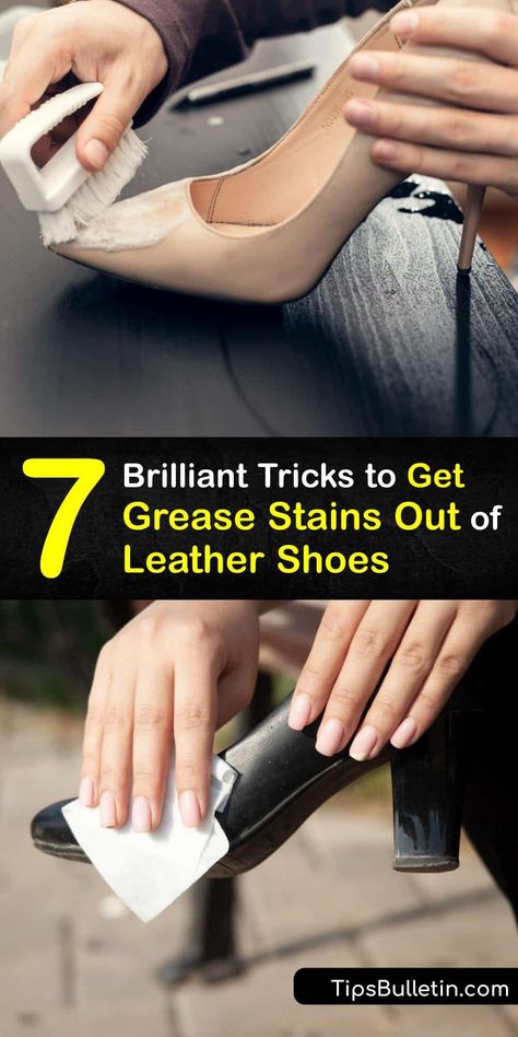 A grease stain on a leather shoe is unsightly, but it doesn't have to be the end for your shoes. Removing stains is possible with household items like dish soap. Learn how to restore the appearance of your shoes without damaging the leather material. #remove #grease #stain #leather #shoes Squeaky Leather Shoes Remedy, Oil Out Of Leather Shoes, How To Clean Faux Suede Shoes, Cleaning Leather Boots, Clean Thrifted Shoes, Cleaning Leather Shoes, Leather Keds, Remove Grease Stain, Gray Leather Shoes