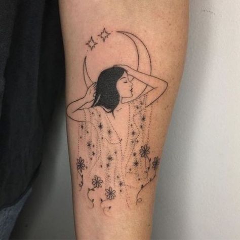 Compton Tattoo, Tati Compton, Woman Tattoos, Cosmic Tattoo, Strong Woman Tattoos, Earthy Tattoos, 10 Tattoo, Celestial Tattoo, Hippie Tattoo