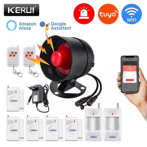 Garage Door Sensor, Siren Alarm, Home Alarm System, Alarm Systems For Home, Wireless Home Security, Burglar Alarm, Home Alarm, Motion Detector, Wifi Wireless