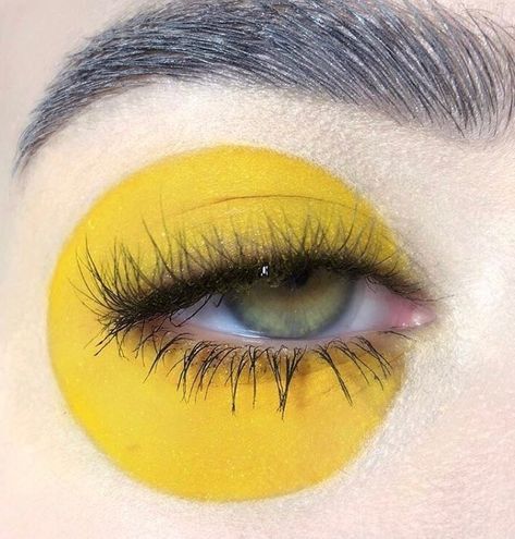 Yellow circle  makeup Drag Make-up, Yellow Makeup, A T, Kesha, Hooded Eyes, Eye Makeup Art, Editorial Makeup, Solar Plexus, Creative Makeup