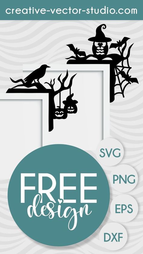 Download Halloween door corner SVG cut file for your Cricut or Silhouette to make a spooky Halloween. #HalloweenFonts #FreeDownload #SpookyTypefaces #CreepyCalligraphy #TrickOrType Svg Halloween Free, Cricut Svg Images Free, Free Halloween Svg Files For Cricut, Halloween Svg Free Files For Cricut, Halloween Svgs Free, Cricut Images Free Svg, Free Svg Halloween, Halloween Cricut Projects, Free Halloween Svg