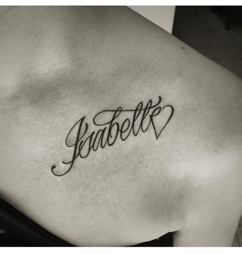 Isabelle Tattoo, Chicano Lettering, Planet Tattoos, Script Lettering, Tat Ideas, Name Tattoo, Name Tattoos, Tattoo Lettering, Tattoo Fonts