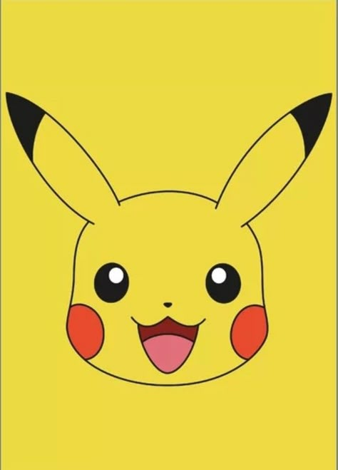 Pikachu Template Printable, Pokemon Birthday Gift Ideas, Pikachu Face Template, Pikachu Printable, Pikachu Face, Pokemon Faces, Pokemon Birthday Cake, Pikachu Wallpaper, Pokemon Birthday Party