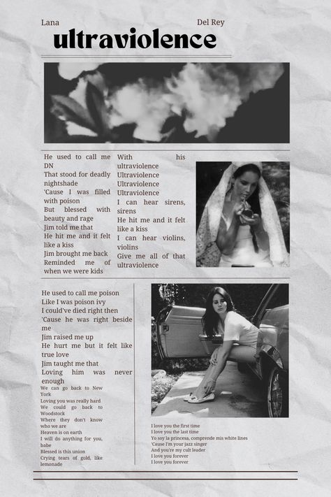 Lana Del Rey Newspaper, Ultraviolence Poster, Poster Singer, Coquette Poster, Poster Lyrics, Lana Del Rey Poster, Singer Poster, Lana Del Rey Wallpaper, Lana Del Rey Ultraviolence