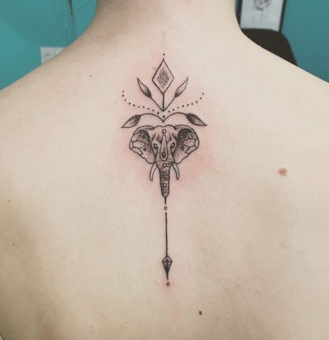 Elephant And Lotus Flower Tattoo, Lotus Flower Tattoo, Lotus Flower, Tattoos And Piercings, Tattoo Design, Geometric Tattoo, Flower Tattoo, Tatting, Tattoo Ideas