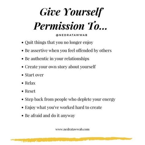 Nedra Glover Tawwab, Therapist’s Instagram profile post: “{Give yourself permission to do what you need to do.} ⁣ ⁣⁣⁣⁣⁣⁣⁣ ⁣⁣⁣⁣⁣⁣⁣⁣⁣⁣⁣⁣ #nedranuggets” Permission To Feel, Give Yourself Permission, Create Your Own Story, Healing Vibes, Self Determination, Do It Anyway, Word Of Advice, Financial Health, Behavioral Health